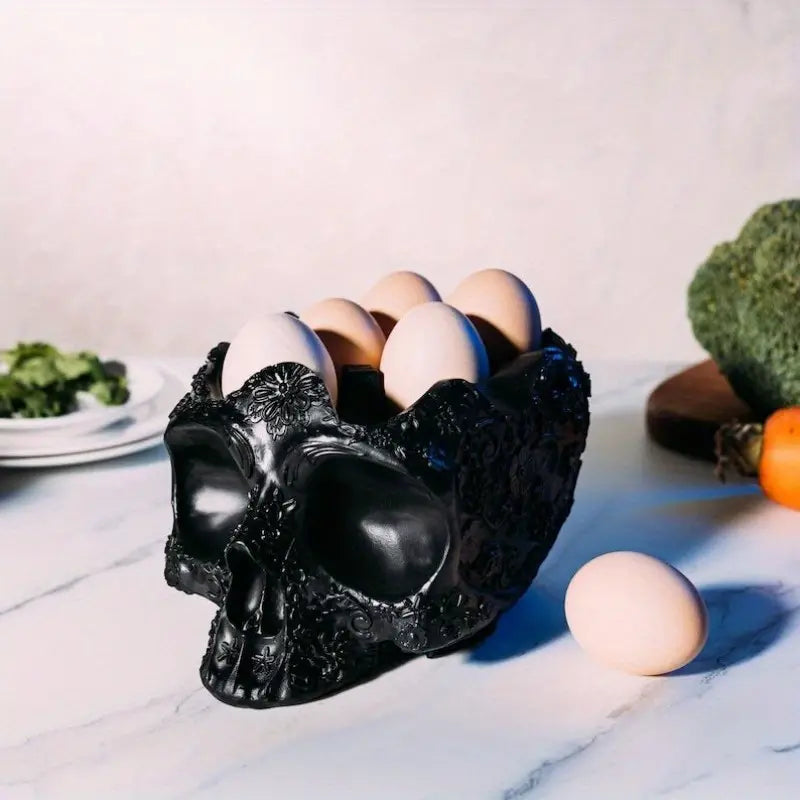 Gothic Skull Hoofd Eierdopje - Spookachtige Elegantie