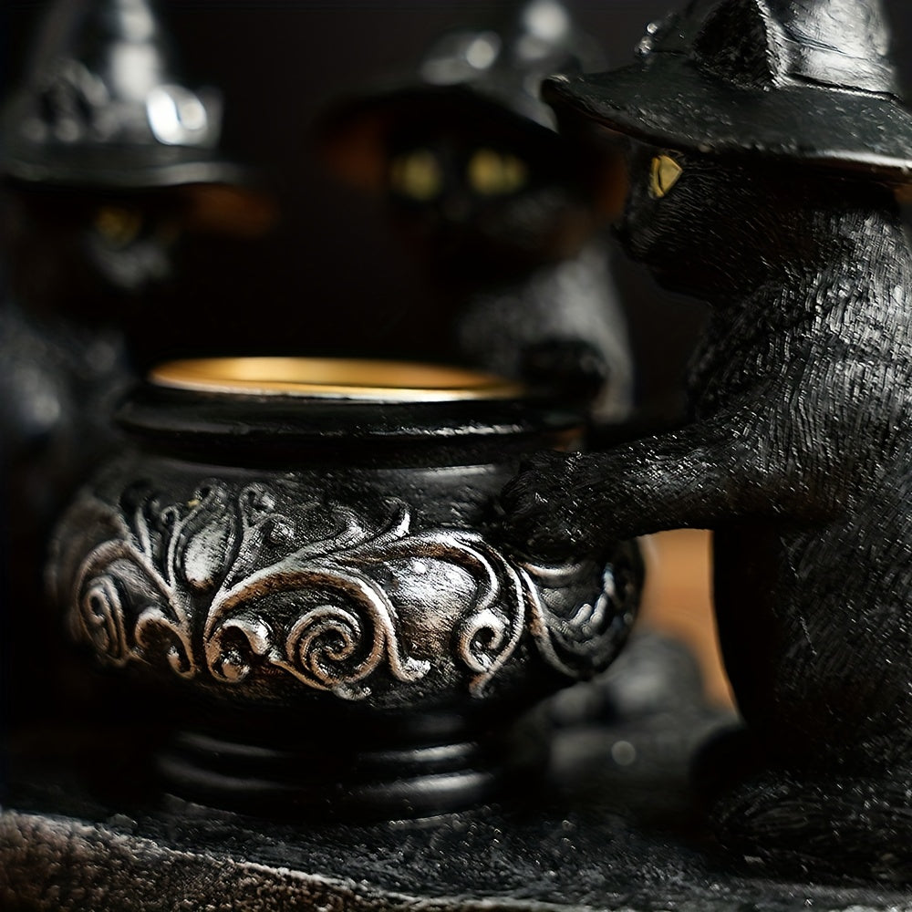 Discover the enchanting allure of the Witch Cat with Cauldron Sculpture, a perfect blend of gothic charm and whimsical elegance. This handcrafted figurine invites you to embrace your inner magic, whether adorning your space or serving as a thoughtful gift for fellow seekers of the mystical. Let this captivating piece inspire self-discovery and celebrate the beauty of individuality in every season.
