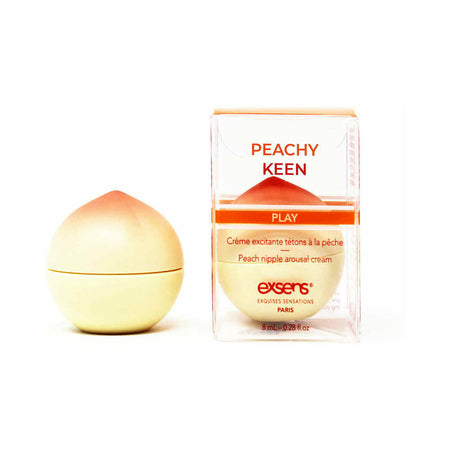 Exsens Nipple Arousal Cream Peachy Keen invites you to explore the delicate dance of sensation. This luxurious vegan formula awakens your body's sensitivity with a gentle tingling and cooling effect, enhancing every intimate moment. Infused with nourishing shea butter and a playful peach fragrance, it leaves your skin soft and tantalizingly responsive. Embrace the journey of self-discovery and indulge in the pleasures that await, because true intimacy begins with a whisper of touch.