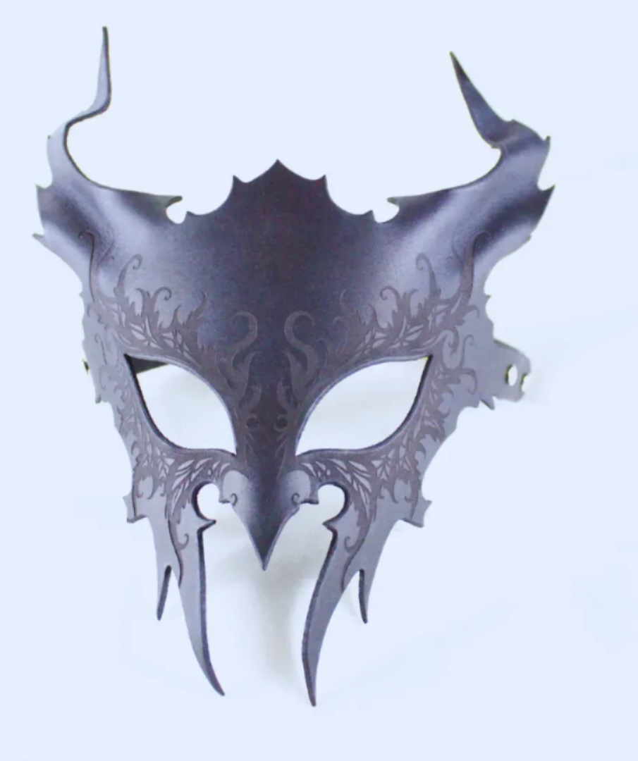 Raven Horn Bdsm Mask  Leather Design For Power Identity And Nocturnal Change