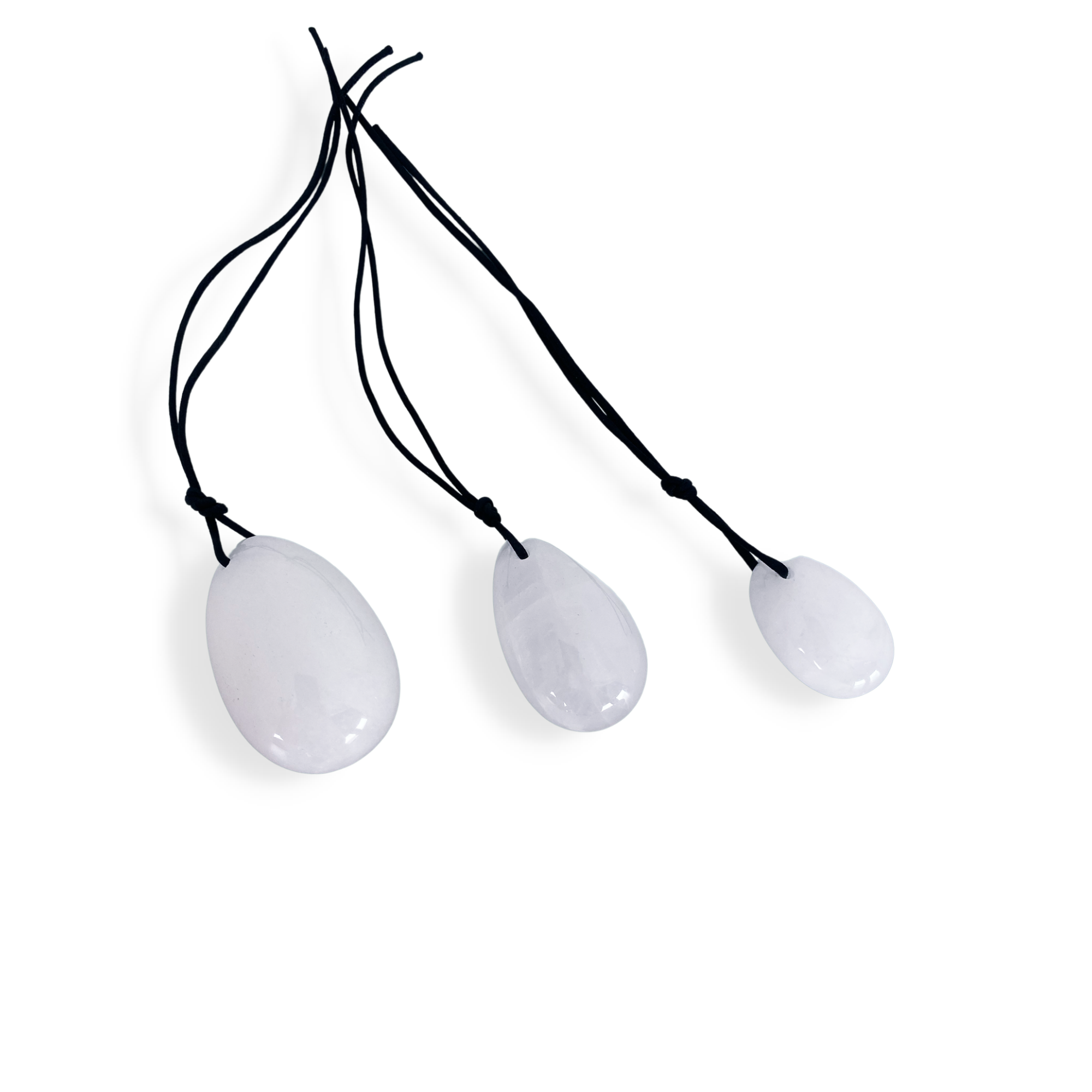 Harmonia- The Enlightenment Rose Quartz Egg Set and Clear Quartz Yoni Eggs