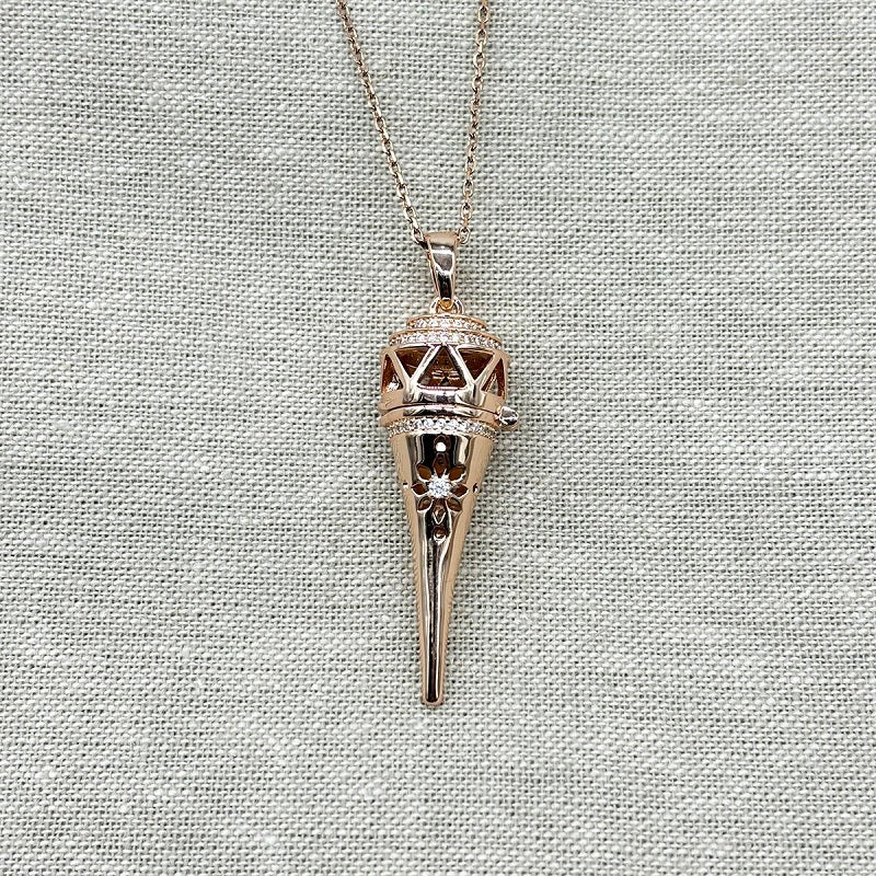 Cone Aroma Necklace | 18K Gold Diffuser Jewelry for Energy & Healing