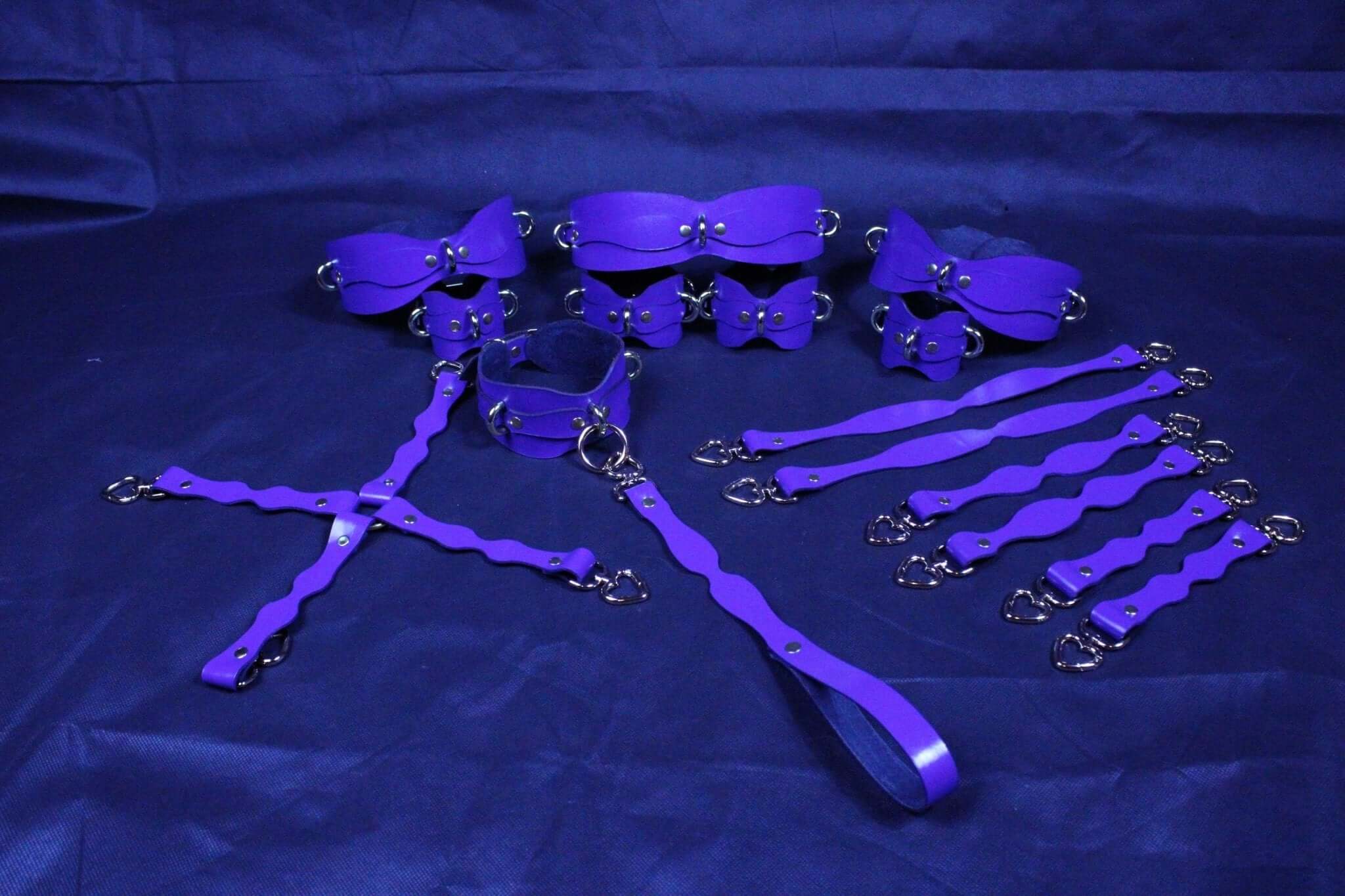 Bondage Gear Handmade Leather Restraint Kit  Full Body Bondage Set