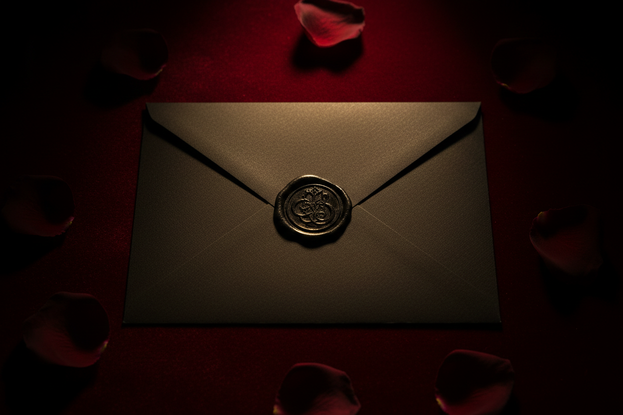 Envelop & Waszegel — Dark Luxury Centered