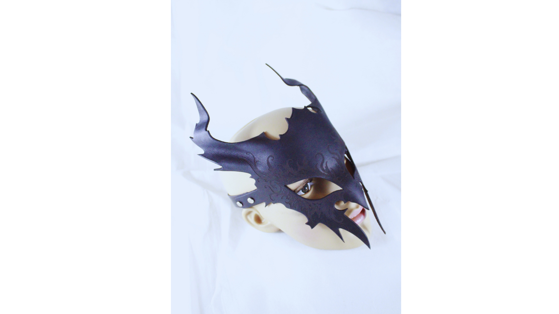 Raven Horn Bdsm Mask  Leather Design For Power Identity And Nocturnal Change